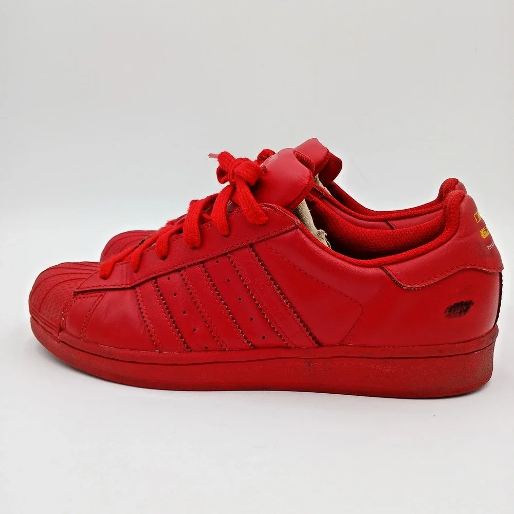 Adidas‎ Superstar Pharrell Williams Shoes Mens Size 6.5 Red Supercolor Leather